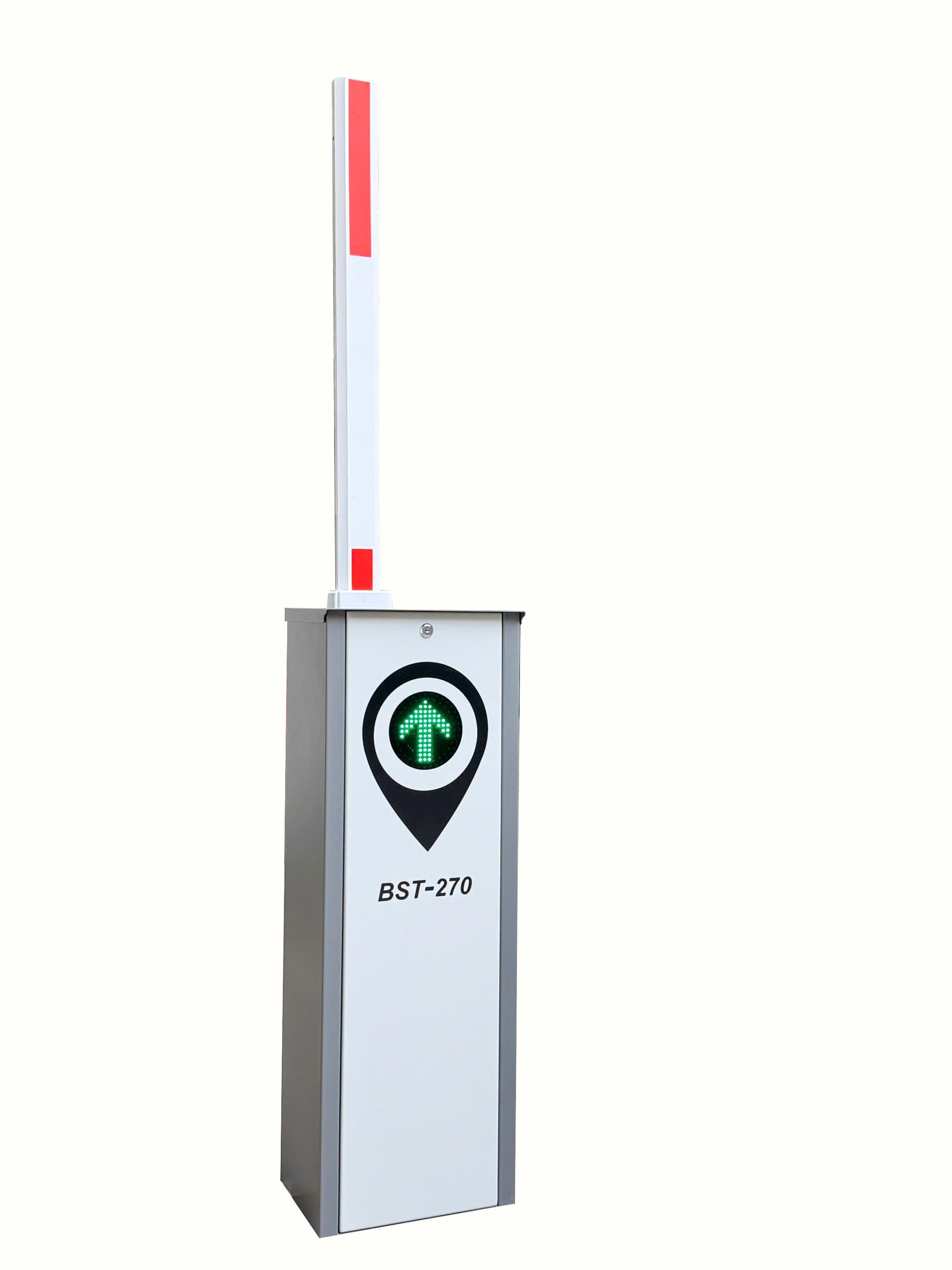 Cổng barrier tự động BST-270 đèn LED thân trụ tùy chỉnh tốc độ 1-6s